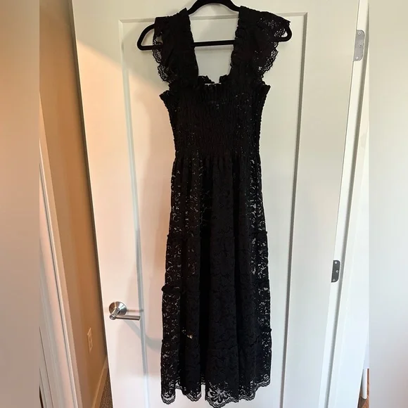 Hill House Black Lace Ellie Nap Dress | size small - Picture 3 of 3